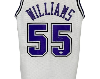 Sacramento Kings Jason Williams Signed Pro Style White Jersey PSA Authenticated