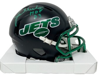 New York Jets Joe Klecko Autographed Alternate Black Speed Mini Helmet JSA Authenticated