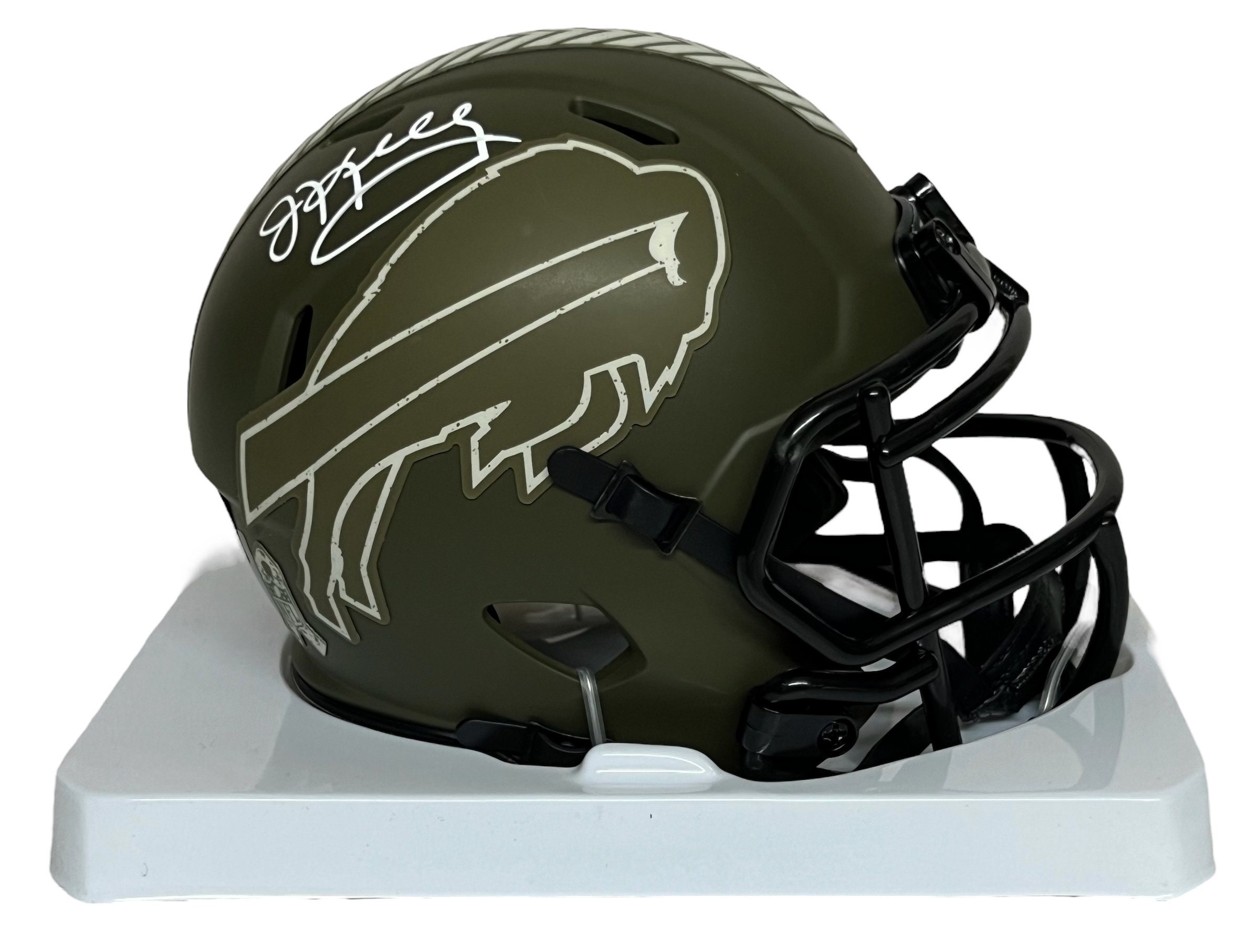 Buffalo Bills Jim Kelly Autographed Salute to Service Speed Mini - Main Image