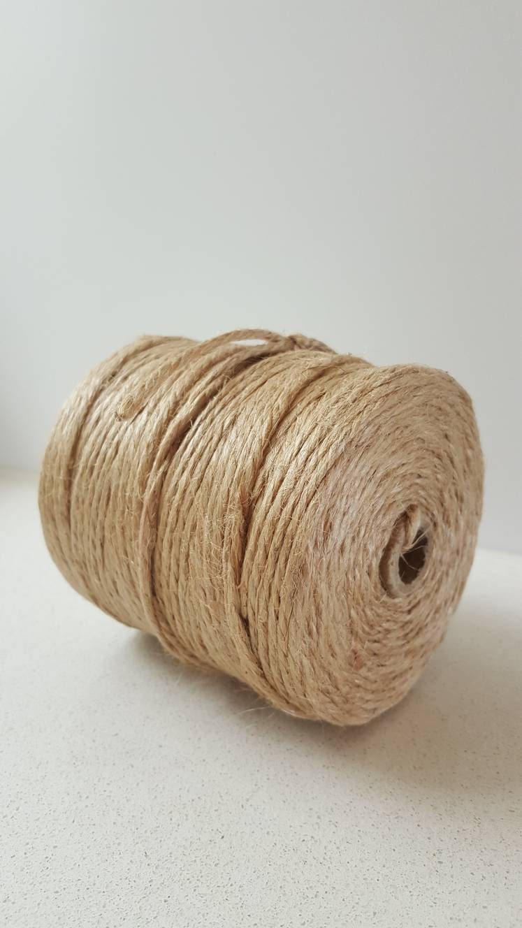 3mm Thick Brown Rustic Jute Twine Hessian String Cord Rope For Hand Craft  50m
