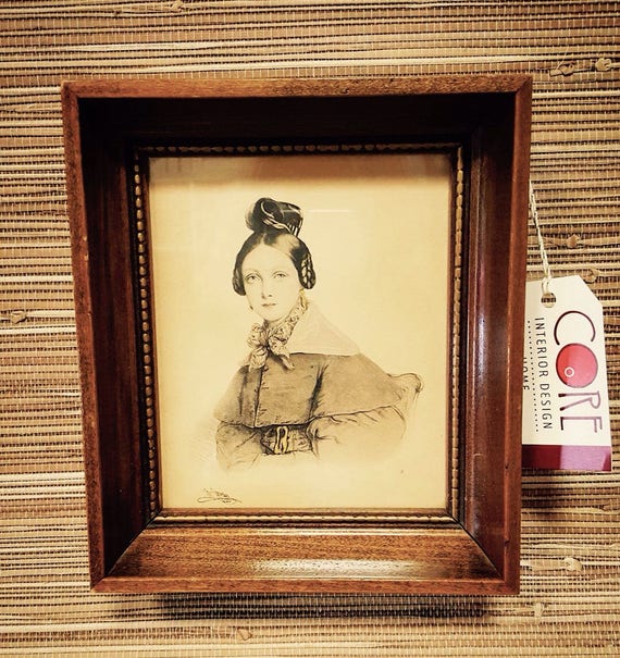Henri Grevedon (1776-1860) Female Portrait Lithograph Framed - Etsy
