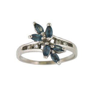 Alexandrite Diamond Ring -Natural Alexandrite- in 14K White  Gold with Certificate! Free Shipping in USA