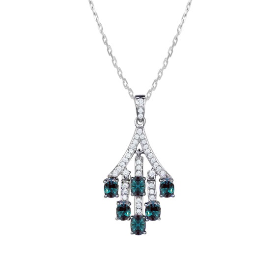 Alexandrite Color Change Natural Diamond Necklace - Natural Alexandrite Cross Pendant Alexandrite Color Change Natural Diamond Necklace - Natural Alexandrite Cross Pendant