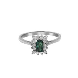 Anel de Alexandrita - alexandrita natural Corte Esmeralda - diamantes em ouro amarelo 14K com certificado !!! Frete grátis SOMENTE nos EUA