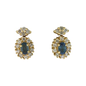 Alexandrite Diamond Earring -Natural Alexandrite in 14K Yellow Gold with Certificate!! Free Shipping in The USA