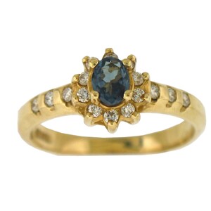 Anel de Diamante Alexandrita - Alexandrita Natural - em Ouro Amarelo 14K com Certificado!!! Frete grátis nos EUA