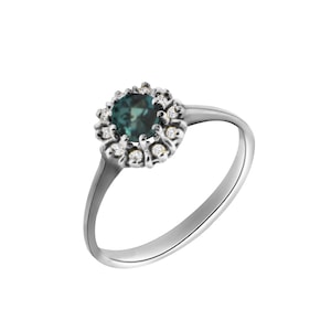 Alexandrite Ring -NATUURLIJKE Alexandrite Diamond Ring in 14K goud met certificaat!!! Gratis verzending alleen in de VS
