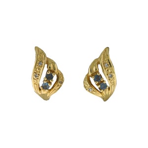 Alexandrite Earring -NATURAL alexandrite -in 14K Yellow Gold with Certificate!!Free Shipping in the USA