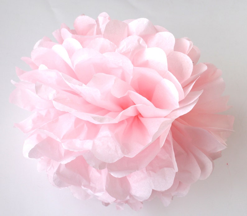 Set of 20 Units 974 of Tissue Paper Pom Poms Pink Kit Etsy
