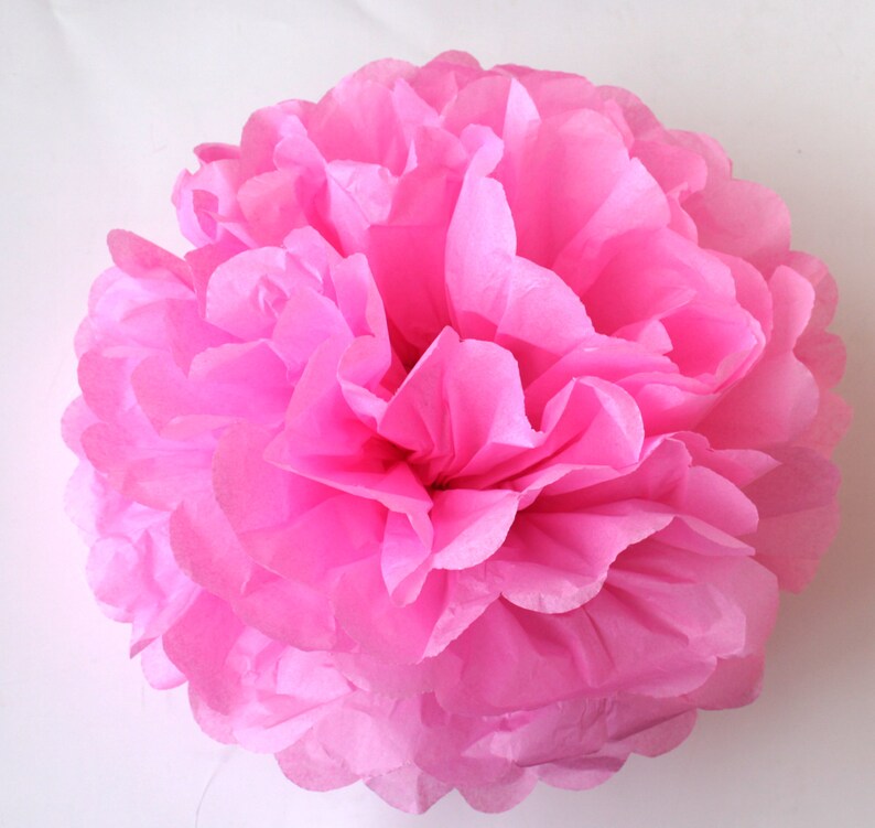 Set of 20 Units 974 of Tissue Paper Pom Poms Pink Kit Etsy