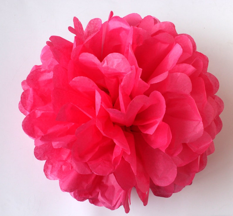 Set of 9 Units 54 Tissue Paper Pom Poms Vintage Rose Etsy