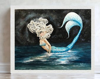 Mermaid Celestial Art Print