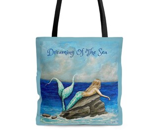 Mermaid Beach Tote 17x15 Mermaid off Duty Mermaid Bag Tote Bag Gift for Men and Women Canvas Linen Tote Reusable Shopping Bag