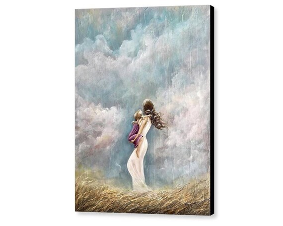 mothers love art Canvas mother and daughter print mothers love art Canvas mother and daughter print