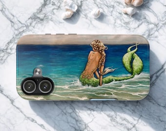 Blonde BeachMermaid Tough Phone Case for iPhone or Samsung