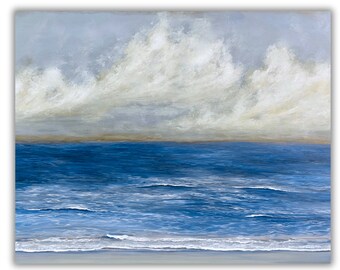 Ocean beach seascape art print of painting