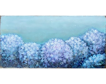 hydrangea painting print, romantic home decor, flower wall art