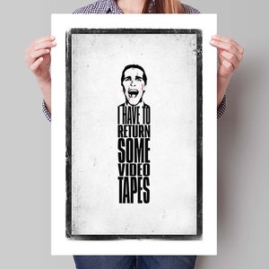 AMERICAN PSYCHO Inspired Patrick Bateman Minimalist Movie Poster Print - 13&quot;x19&quot; (33x48 cm)