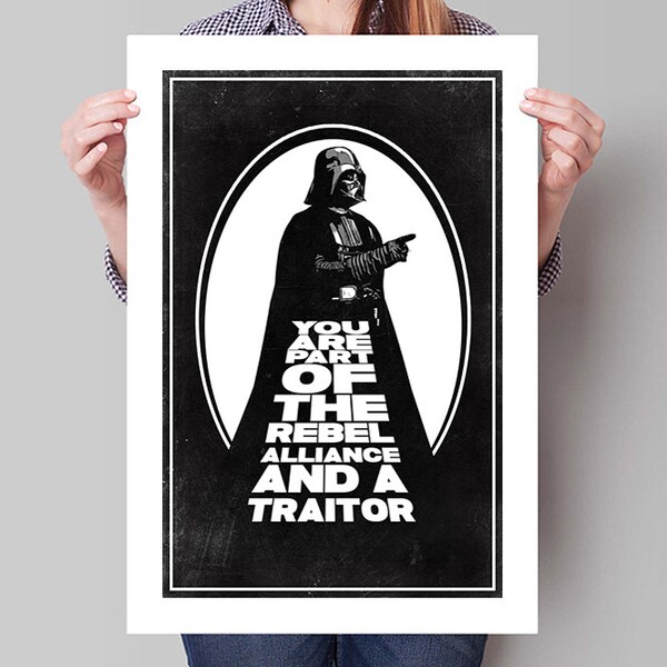 STAR WARS Darth Vader minimalistische Movie Poster Print - 13 "x 19" (33 x 48 cm) geïnspireerd
