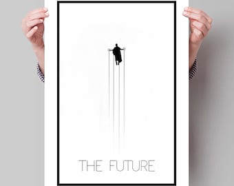 X-MEN Inspired Magneto Black & White Minimalist Movie Poster Print - 13"x19" (33x48 cm)