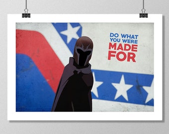 X-MEN Days of Future Past Inspired Magneto "Do What You Were Made For" Minimalist Movie Poster Print - 13"x19" (33x48 cm)