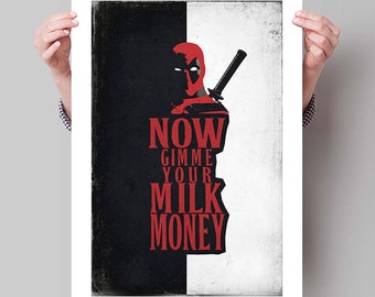 DEADPOOL Inspired Minimalist Movie Poster Print - 13"x19" (33x48 cm)