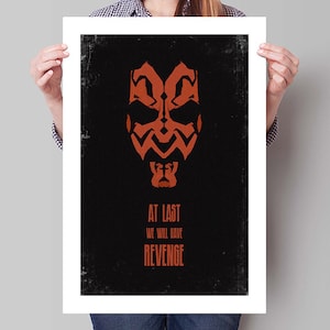 STAR WARS Inspired Darth Maul Minimalist Movie Poster Print - 13"x19" (33x48 cm)