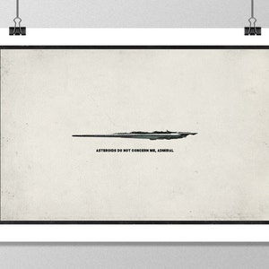 STAR WARS Inspired Star Destroyer Minimalist Movie Poster Print - 13"x19" (33x48 cm)