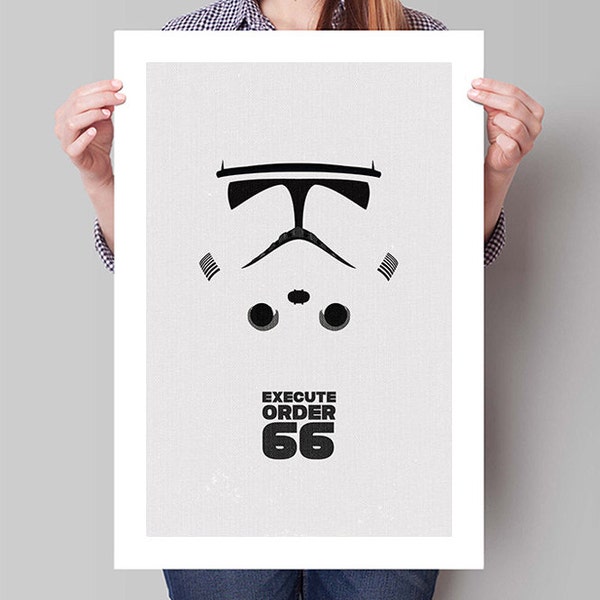 STAR WARS Inspired Clonetrooper Minimalist Movie Poster Print - 13"x19" (33x48 cm)