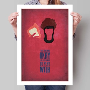 X-MEN Inspired Gambit Minimalist Poster Print 13x19 33x48 Cm - Etsy