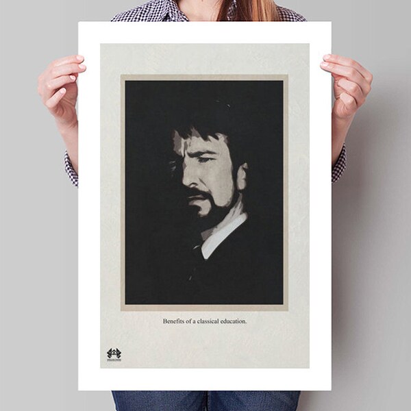 DIE HARD Inspired Hans Gruber Minimalist Movie Poster Print - 13"x19" (33x48 cm)