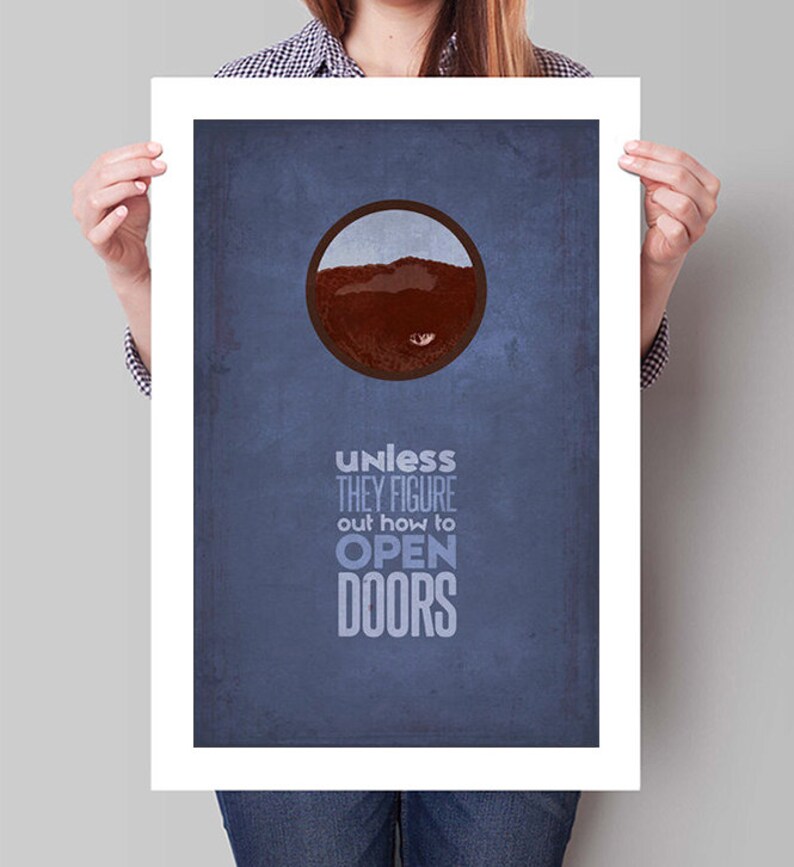 13x19 JURASSIC PARK Inspired Raptor Minimalist Movie Poster Print 33x48 cm