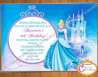cinderella invite etsy
