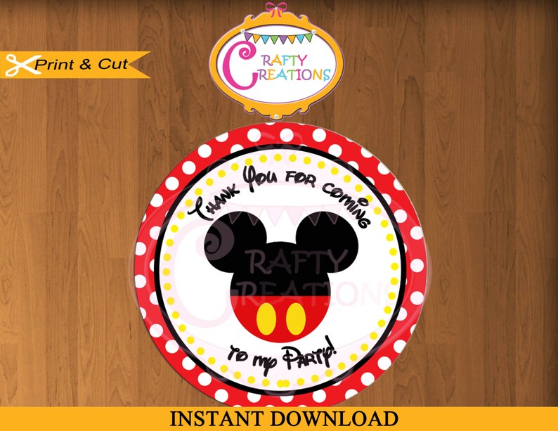 INSTANT DOWNLOAD Printable Happy Birthday Mickey Mouse | Etsy