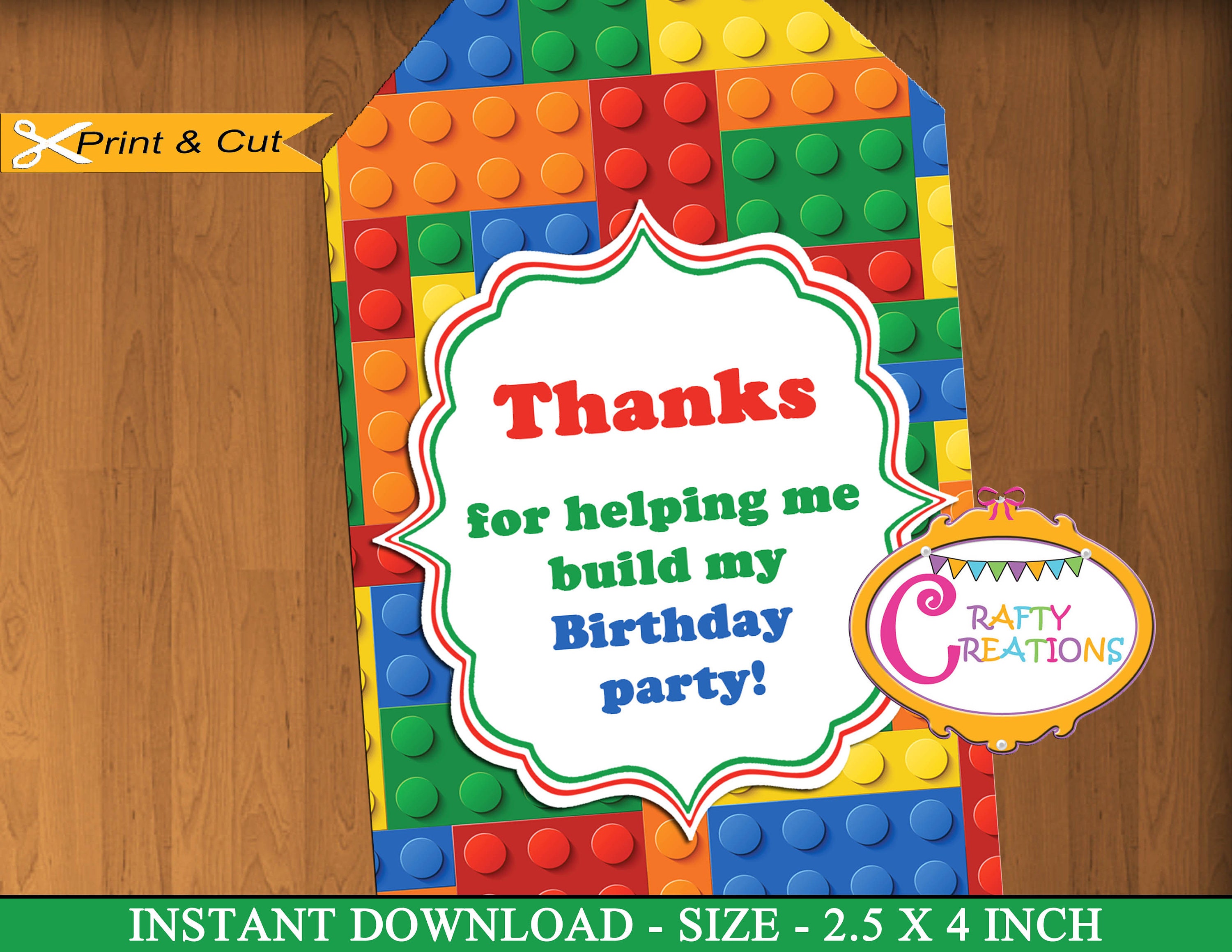 Building Blocks Favor Tags Building Blocks Labels Building Etsy