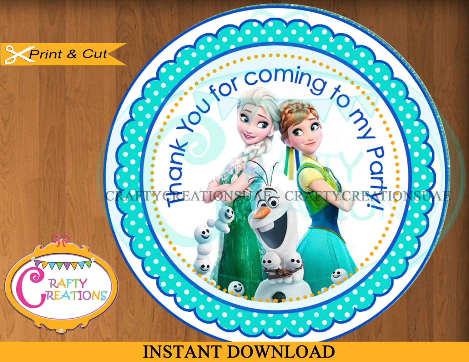 Frozen Fever Favor Tags Sticker Party Tags Thank You Tags Etsy