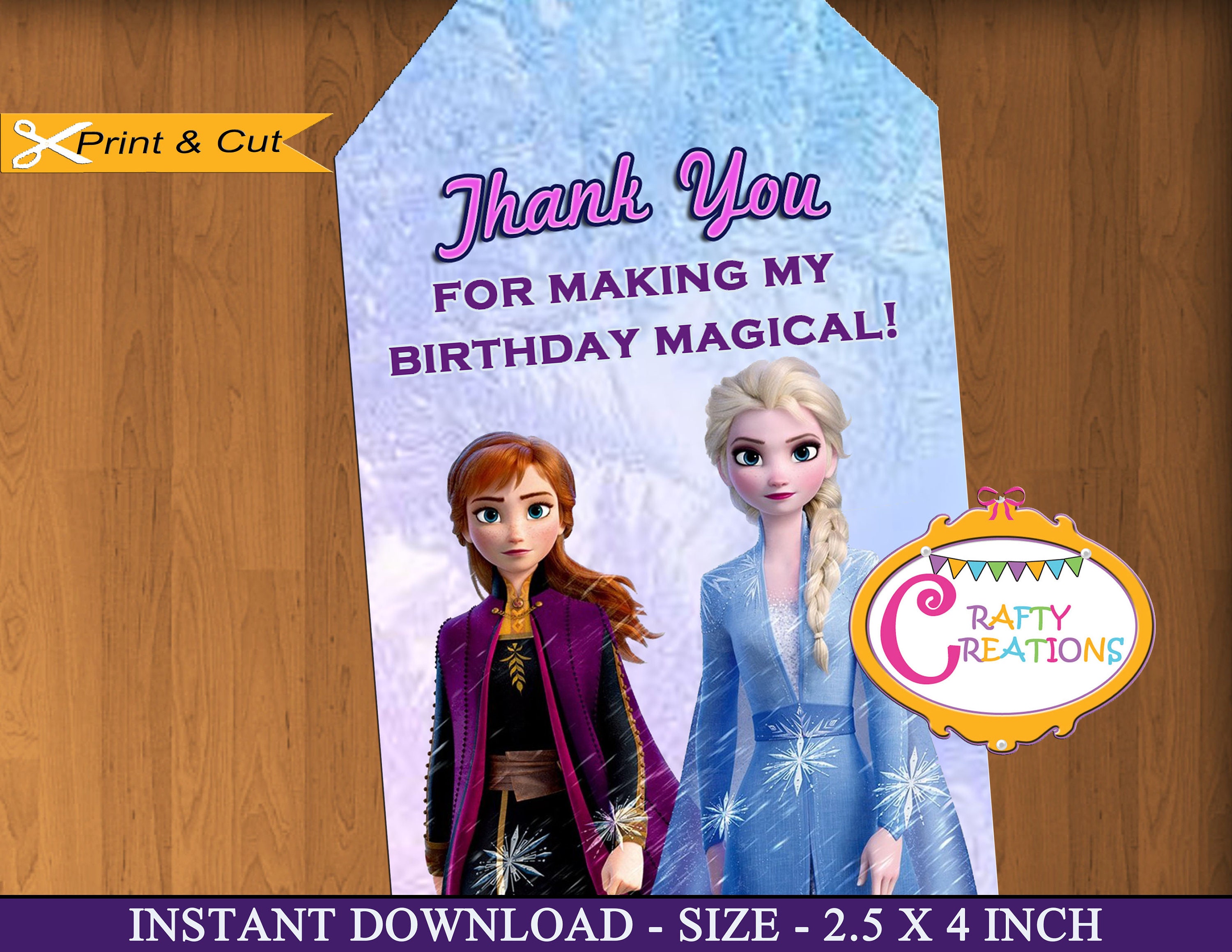 frozen 2 frozen printable birthday tags frozen 2 favor etsy