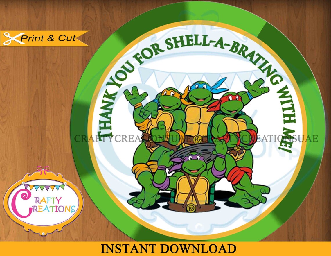 Ninja Turtles Water Bottle Labels Printable Ninja Turtles | Etsy