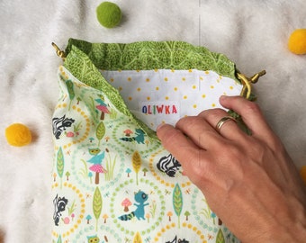 Cute animal print Drawstring bag, animals Reusable bag, Drawtring pouch, Animal print kids bag, snack bag, multiporpuse bag, sweet gift bag