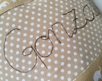 personalised drawstring pouch, customized with name bag, 1st birthday gift, customized newborn gift, kids bag, snack bag