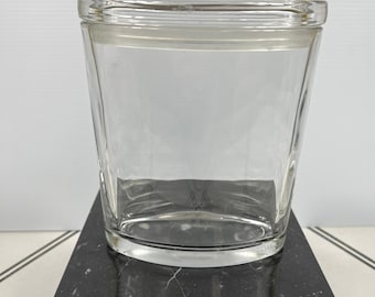 VTG Candle Corporation Of America Heavy Oval Glass Jar Holder CCA Made in USA