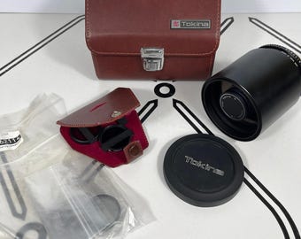 Tokina RMC 500mm 1:8 Mirror Lens with Case and Filters - Not Tested