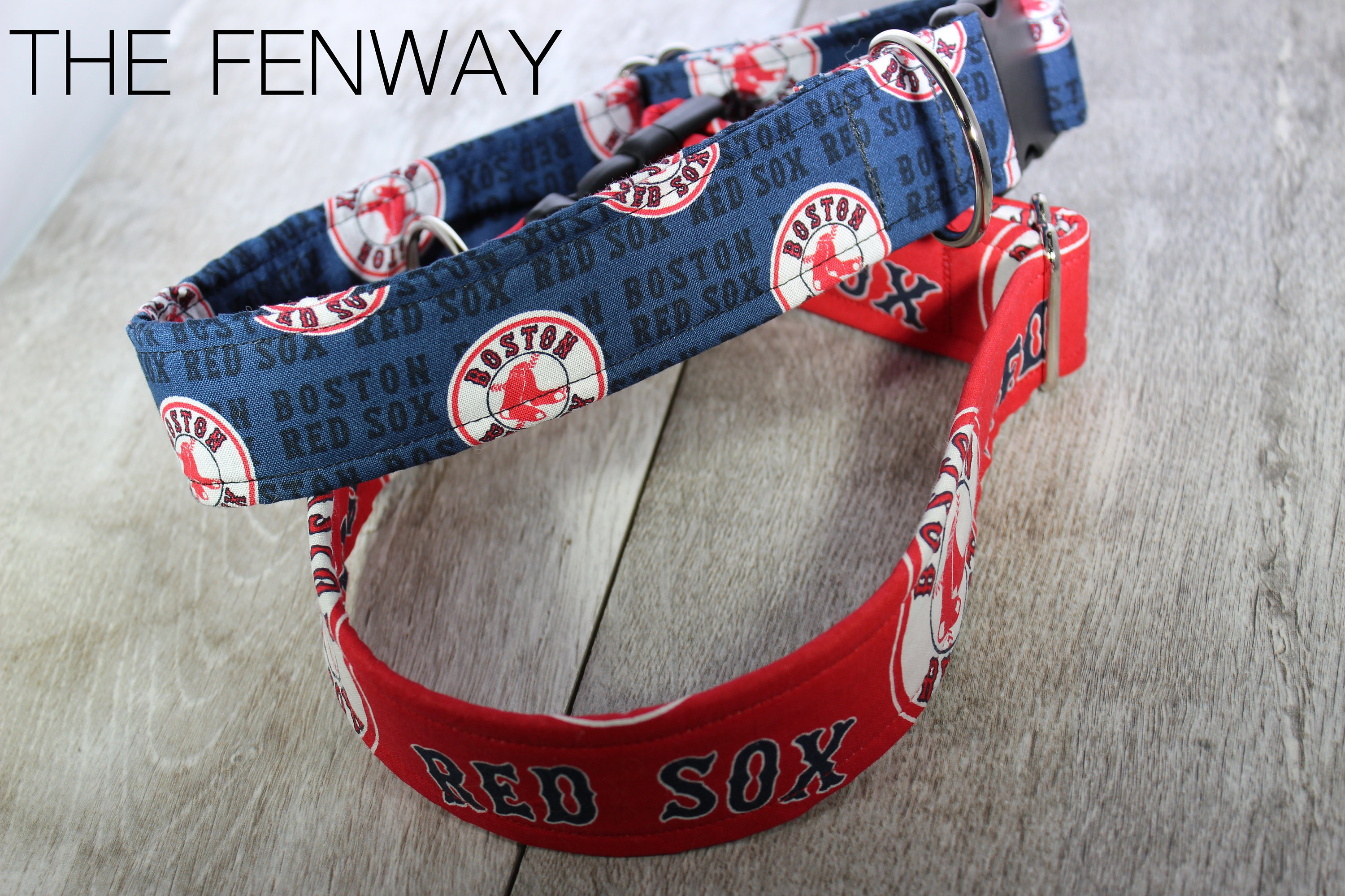 THE FENWAY Red Sox Dog Collar 