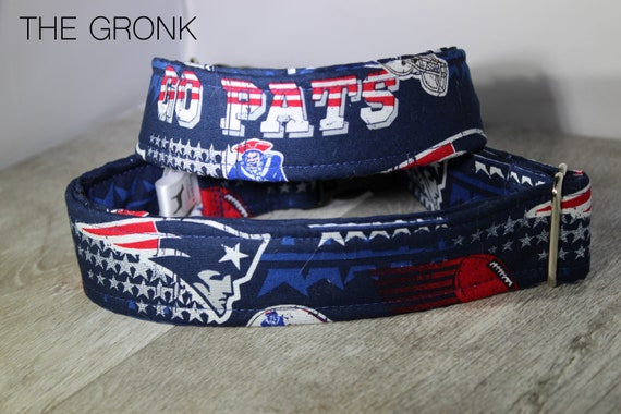 GRONK New England Patriots Dog Collar 