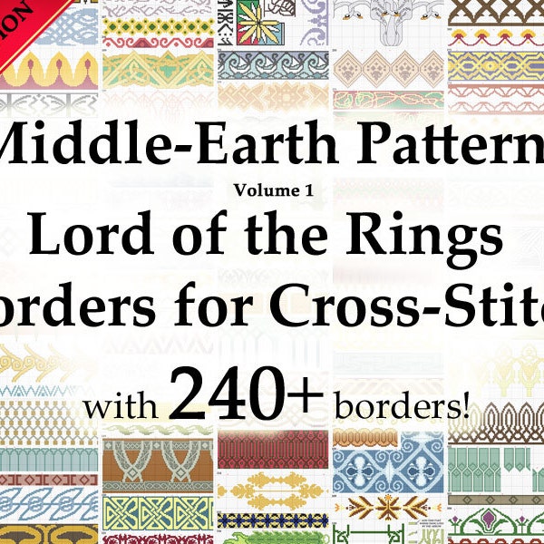Middle-Earth Patterns - Lord of the Rings Borders for Cross-Stitch