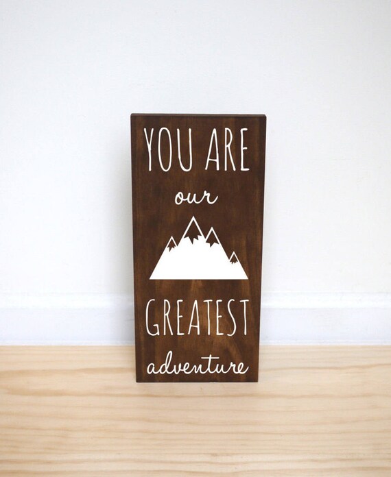 Bedroom Decor Little Man Cave You Are Our Greatest Adventure Be Brave Little One Woodland Nursery Decor Made in Canada