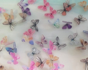 Tiny 3D Acrylic Butterflies | Miniature Butterflies | Micro 3D Butterflies | Fairy Garden Terrarium Miniature Garden