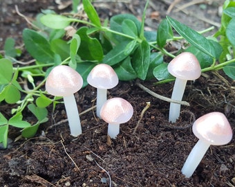 Copper Metallic Mushrooms  Fairy Garden Terrarium Miniature Mushrooms