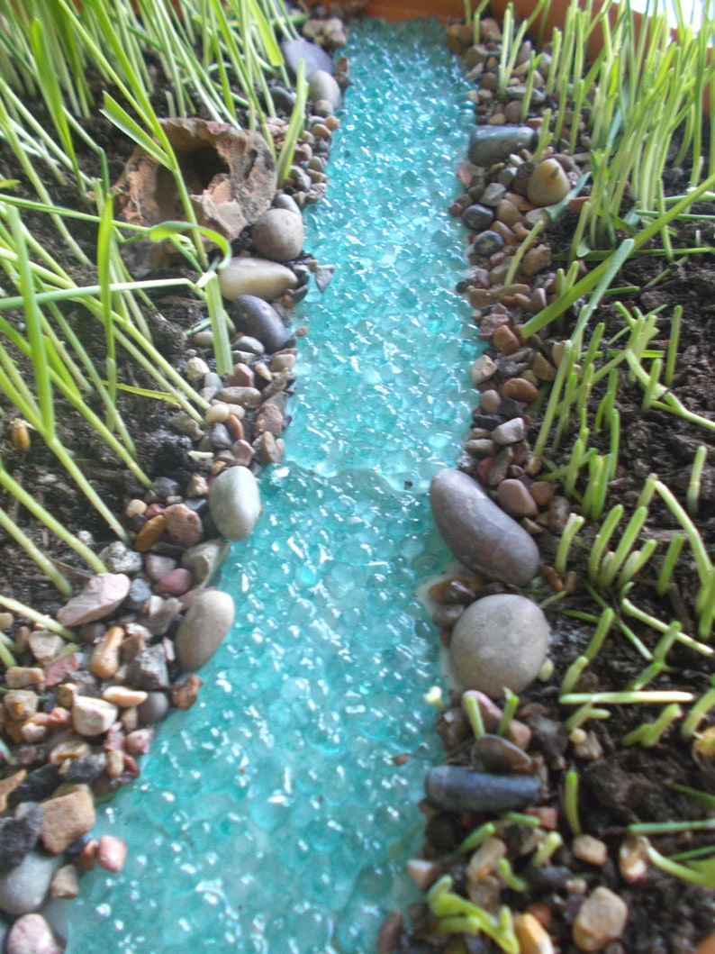 Bubbling River or River with Pond Miniature Garden Fairy Garden Faerie Garden Fairy River Gnome image 4