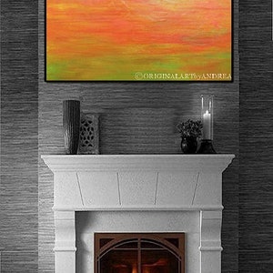 Acrylic Painting Abstract Canvas Art Original Textured Contemporary Wall Art Seascapes Vibrant Beachscape HOME DECOR GIFTS 24x24 60x60x3,6cm image 4